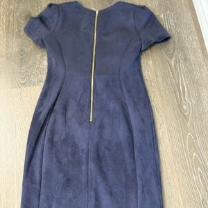 Calvin Klein Navy Midi Dress with Gold Zipper